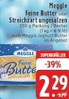 Feine Butter oder Streichzart ungesalzen Angebote von Meggle bei E center Velbert für 2,29 €