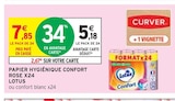 Papier hygiénique Confort rose x24 - Lotus à 5,18 € dans le catalogue Intermarché