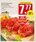 WEZ Petershagen - Zarte Schweinelachssteaks Angebot im Prospekt Zarte Schweinelachssteaks bei WEZ im Petershagen Prospekt für 7,77 €