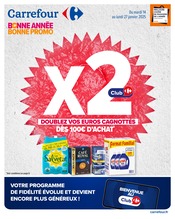 Prospectus Carrefour à Villeurbanne, "BONNE ANNÉE BONNE PROMO", 70 pages de promos valables du 14/01/2025 au 27/01/2025