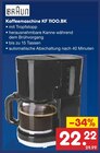 Aktuelles Kaffeemaschine KF 1100.BK Angebot bei Netto Marken-Discount in Frankfurt (Main) ab 22,22 €