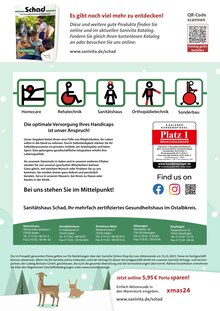 Bier im Sanitätshaus Schad Inh.  Ralph Weyda e.K. Prospekt "Schenken Sie Gesundheit!" mit 6 Seiten (Aalen)