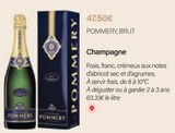 Champagne - POMMERY, BRUT - Monoprix Issy Gambetta à Vanves Champagne - POMMERY, BRUT en promo chez Monoprix Issy Gambetta Vanves à 47,50 €