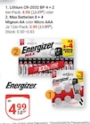 Lithium CR-2032 BP 4 + 2 Angebote von Energizer bei GLOBUS Leipzig für 4,99 €