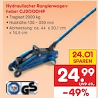Hydraulischer Rangierwagenheber CJ2000HP im Angebot bei Netto Marken-Discount in Hannover Hydraulischer Rangierwagenheber CJ2000HP Angebote bei Netto Marken-Discount Hannover für 24,99 €