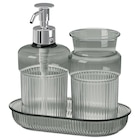 Badezimmer-Set 3-tlg. grau Angebote von BROFJÄRDEN bei IKEA Oldenburg für 9,99 €