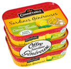 Sardines - CONNÉTABLE en promo chez Carrefour Angers à 4,29 €