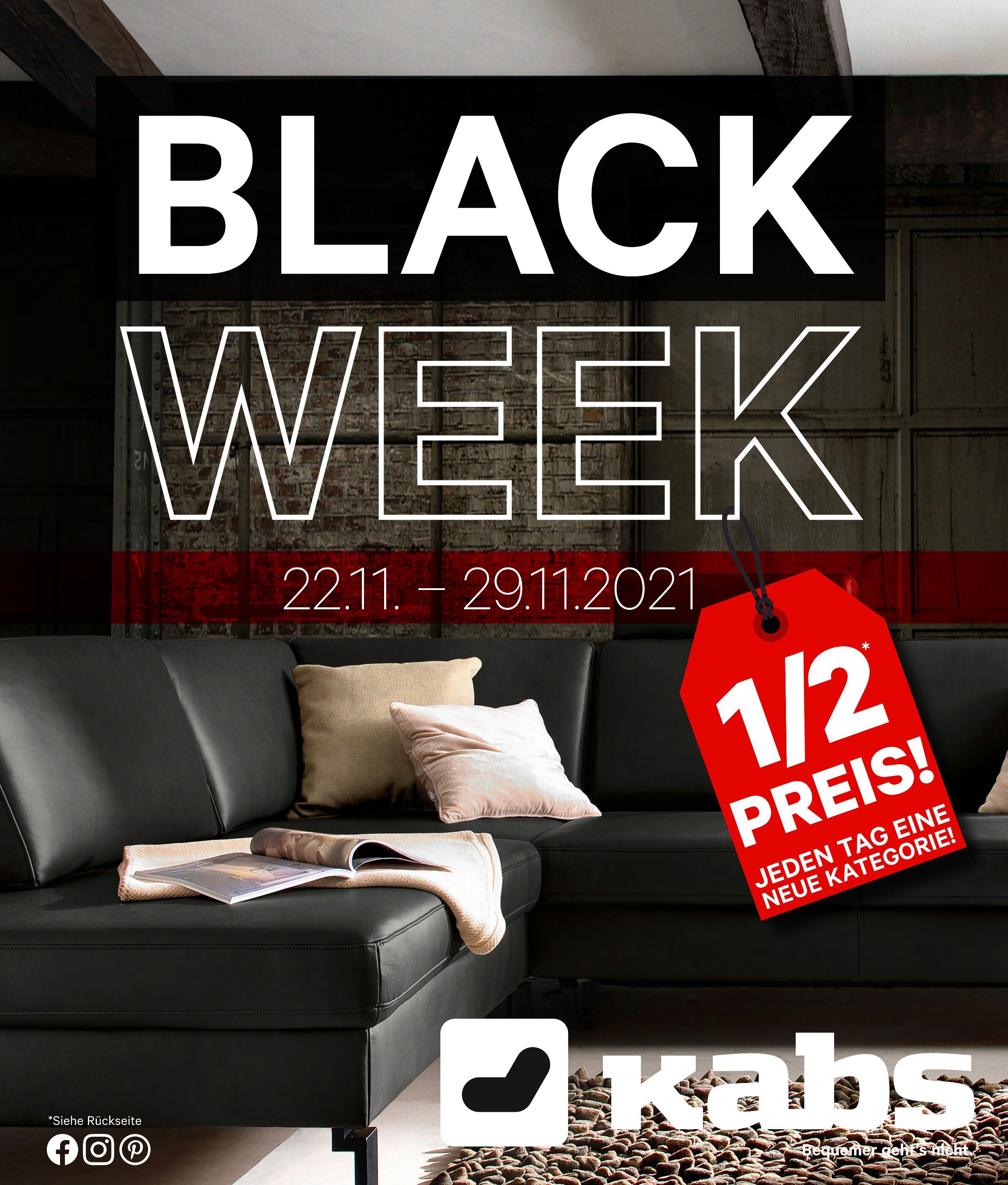 Kabs Prospekt für Hamburg mit 16 Seiten Kabs Prospekt für Hamburg: "BLACK WEEK", 16 Seiten, 22.11.2021 - 29.11.2021