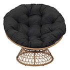 Fauteuil papasan noir en promo chez B&M Niort à 99,99 €