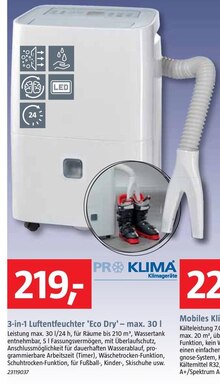 Haushaltsartikel von PRO KLIMA bei BAUHAUS Haushaltsartikel von PRO KLIMA für 219,00 € bei BAUHAUS im Prospekt "Handzettel KW 51"