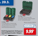 Kraft-Kugelgelenk-/Schlagnuss- Satz/Schlagschrauber-Adapter von  im aktuellen Lidl Prospekt für 9,99 €