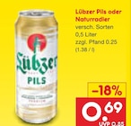 Pils oder Naturradler im Angebot bei Netto Marken-Discount in Halle Pils oder Naturradler Angebote von Lübzer bei Netto Marken-Discount Halle für 0,69 €