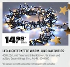 LED-Lichterkette warm- und kaltweiß  im aktuellen OBI Prospekt für 14,99 €