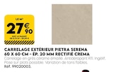 Carrelage Extérieur Pietra Serena 60 x 60 cm - Ép. 20 mm Rectifié Crema à Tout Faire dans Château-sur-Epte