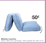 Matelas 3 parties en promo chez Monoprix Fontenay-sous-Bois à 50,00 €