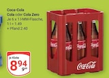 Cola im Angebot bei GLOBUS in Wolfenbüttel Cola Angebote von Coca-Cola bei GLOBUS Wolfenbüttel für 8,94 €