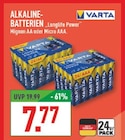 Alkaline-Batterien Longlife Power Mignon AA im Angebot bei Marktkauf in Bergheim Alkaline-Batterien Longlife Power Mignon AA Angebote von Varta bei Marktkauf Bergheim für 7,77 €