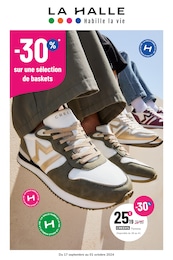 Catalogue La Halle "-30% sur une sélection de baskets" à Briançon et alentours, 6 pages, 17/09/2024 - 01/10/2024