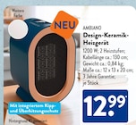 Design-Keramik-Heizgerät von Ambiano im aktuellen ALDI SÜD Prospekt