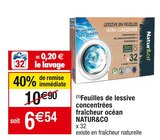 (1) Feuilles de lessive concentrées fraîcheur océan - NATUR&CO en promo chez Cora Bondy à 6,54 €