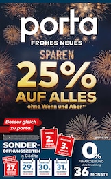 Aktueller porta Möbel Prospekt, "FROHES NEUES SPAREN!", mit Angeboten der Woche, gültig von 27.12.2025 bis 27.12.2025