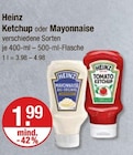 Ketchup oder Mayonnaise von Heinz im aktuellen V-Markt Prospekt für 1,99 €