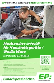 EP: Elektromärkte Prospekt der aktuellen Woche mit 12 Seiten, gültig von 30.12.2025 bis 17.01.2026, in Senftenberg und Umgebung Aktueller EP: Elektromärkte Prospekt in Senftenberg und Umgebung, "EP:Fröhler & Wickfeld sucht Verstärkung" mit 12 Seiten, 30.12.2025 - 17.01.2026