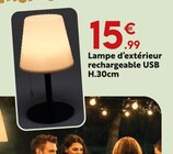 Lampe d’extérieur rechargeable USB à 15,99 € dans le catalogue Maxi Bazar