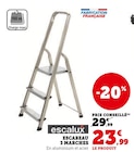 Escabeau 3 marches - Escalux - Super U à Poitiers Escabeau 3 marches - Escalux en promo chez Super U Poitiers à 23,99 €