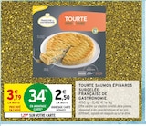 Tourte saumon épinards surgelée - Française de Gastronomie à 2,50 € dans le catalogue Intermarché Hyper