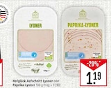 Aufschnitt Lyoner oder Paprika-Lyoner bei Marktkauf im Kirchheim Prospekt für 1,19 €