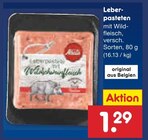 Leberpasteten mit Wildfleisch Angebote bei Netto Marken-Discount Passau für 1,29 €