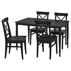 Tisch und 4 Stühle schwarz/braunschwarz Angebote von DANDERYD / INGOLF bei IKEA Passau für 368,96 €