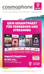 cosmophone Prospekt: "DEIN GESAMTPAKET FÜR FERNSEHEN UND STREAMING", 8 Seiten, 01.08.2025 - 31.08.2025