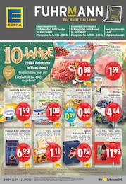 Discounter Prospekt von EDEKA Dausenau EDEKA Prospekt: "Aktuelle Angebote", 24 Seiten, 22.09.2025 - 27.09.2025