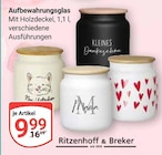 GLOBUS Maintal - Aufbewahrungsglas Angebot im Prospekt Aufbewahrungsglas bei GLOBUS im Maintal Prospekt für 9,99 €