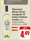 Sandgrube 13 Grüner Veltliner trocken bei EDEKA im Prospekt "" für 4,49 €