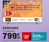Téléviseur - SAMSUNG - But à Thonon-les-Bains Téléviseur - SAMSUNG en promo chez But Thonon-les-Bains à 799,99 €