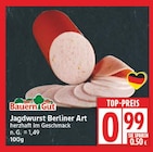Jagdwurst Berliner Art von Bauerngut für 0,99 € bei EDEKA im Angebot Jagdwurst Berliner Art von Bauerngut im aktuellen EDEKA Prospekt