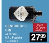 GIN im Angebot bei EDEKA in Bottrop GIN Angebote von HENDRICK'S bei EDEKA Bottrop für 27,99 €