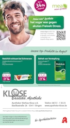 mea - meine apotheke Prospekt für Bingen mit 4 Seiten mea - meine apotheke Prospekt für Bingen: "Unsere August-Angebote", 4 Seiten, 01.08.2026 - 31.08.2026