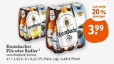 Krombacher Pils oder Radlerq Angebote bei tegut Eisenach für 3,99 €
