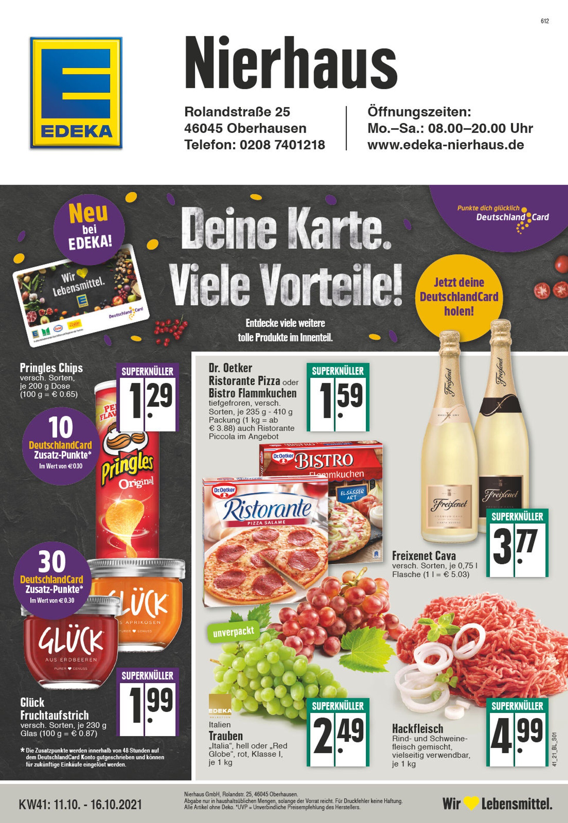 EDEKA Prospekt für Oberhausen mit 24 Seiten EDEKA Prospekt für Oberhausen: "Aktuelle Angebote", 24 Seiten, 11.10.2021 - 16.10.2021