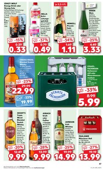 Whiskey im Kaufland Prospekt "Aktuelle Angebote" mit 52 Seiten (Saarbrücken)