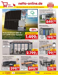 Garten Überdachung im Netto Marken-Discount Prospekt "Aktuelle Angebote" mit 51 Seiten (Neuss)