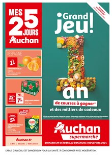 Prospectus Auchan Supermarché à La Valette-du-Var, "MES 25 JOURS AUCHAN", 36 pages de promos valables du 29/10/2024 au 03/11/2024