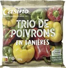Promo Trio de poivrons en lanières Sans résidus de pesticides surgelés à 1,99 € dans le catalogue Casino Supermarchés à Noisy-le-Roi