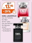 Eau de Toilette for Men oder Eau de Parfum for Women von KARL LAGERFELD für 13,95 € bei Müller im Angebot Eau de Toilette for Men oder Eau de Parfum for Women von KARL LAGERFELD im aktuellen Müller Prospekt