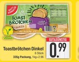Toastbrötchen Dinkel im EDEKA Prospekt Toastbrötchen Dinkel von Gut&Günstig im aktuellen EDEKA Prospekt für 0,99 €