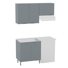 Cuisine en kit Eleki gris 3 meubles, l.140 x H.217 x P.58 cm - DELINIA dans le catalogue LEROY MERLIN